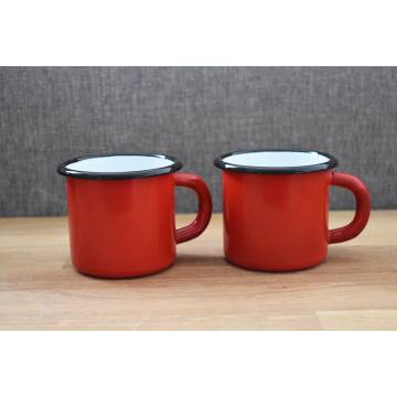 Metallic mug - Ceramic-like -- Red - 250 ml