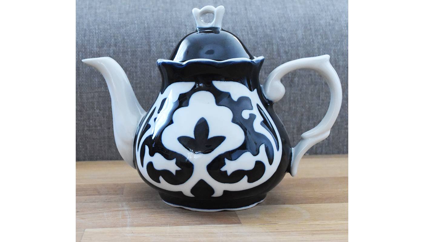 Pakhta Porcelain Tea Set - 6 pieces - Handmade in Uzbekistan