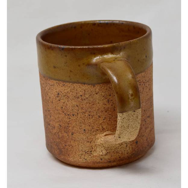 Ceramics mug - Half glazed - Brown