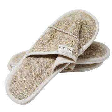 Lot de 2 paires - Chaussons en toile de chanvre