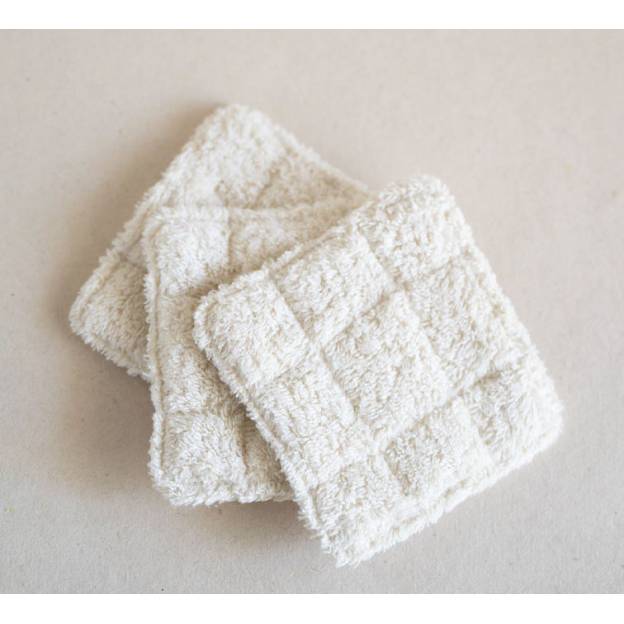 Pack of 4 exfoliating and reusable cotton pads