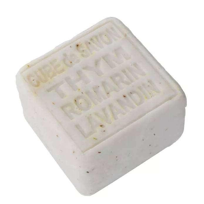 Savon cube aux huiles essentielles de Thym-Romarin-Lavandin