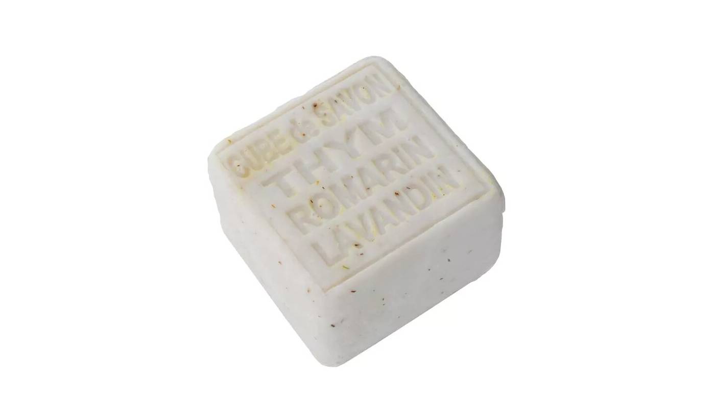 Savon cube aux huiles essentielles de Thym-Romarin-Lavandin