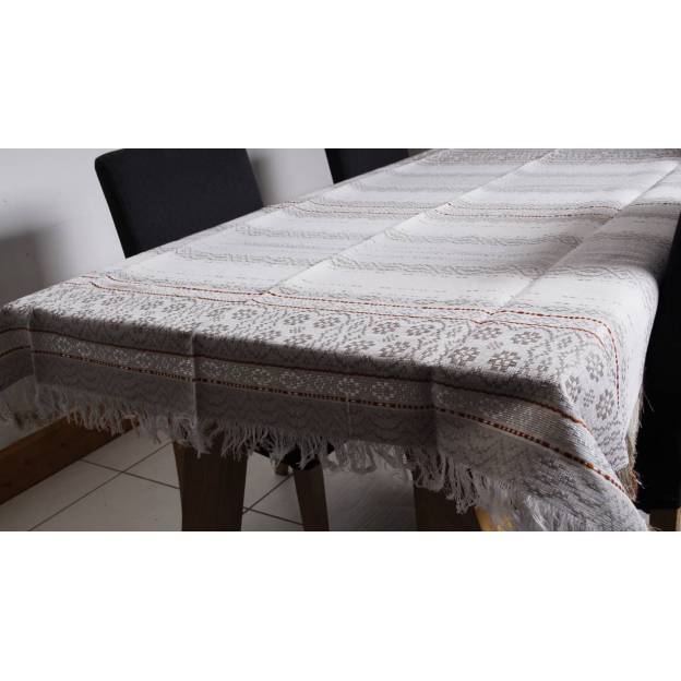 Hand-woven tablecloth - 180x139 cm