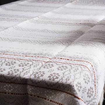 Hand-woven tablecloth - 180x139 cm