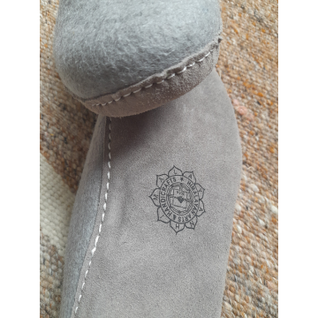 Chaussons en feutre naturel - Semelle cuir