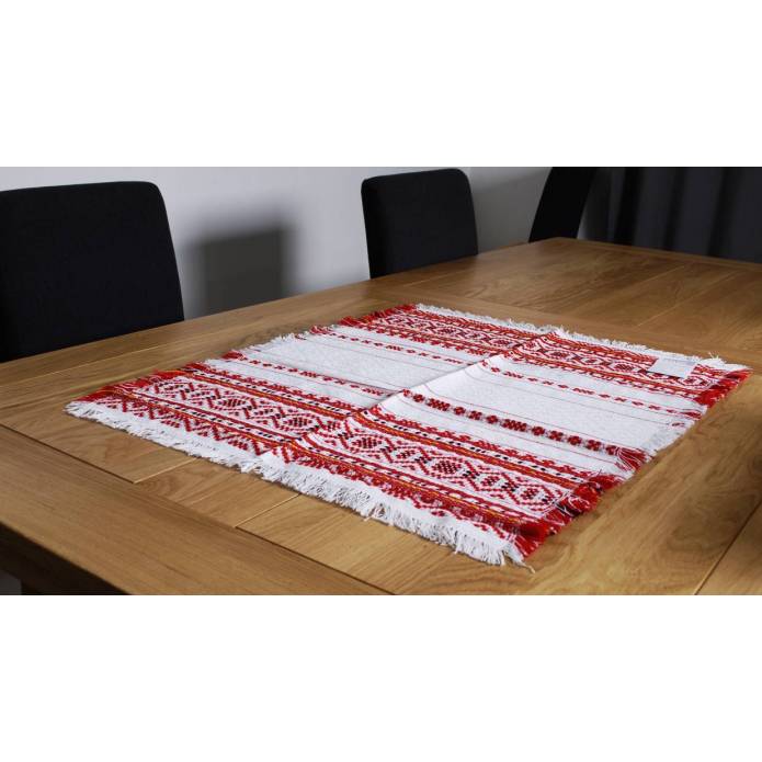 Hand-woven tablecloth