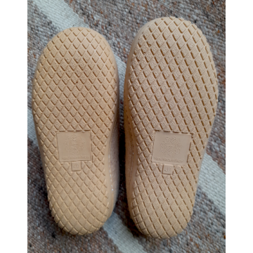 Chaussons en feutre naturel - Beige - Semelle PU