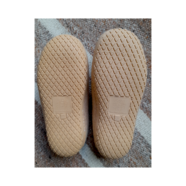Chaussons en feutre naturel - Beige - Semelle PU
