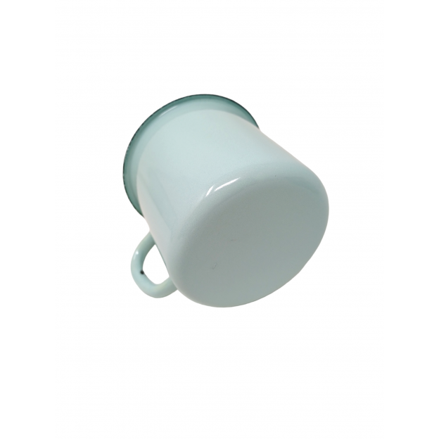Mug Vert menthe - Métal émaillé - 400 ml - Lot de 2