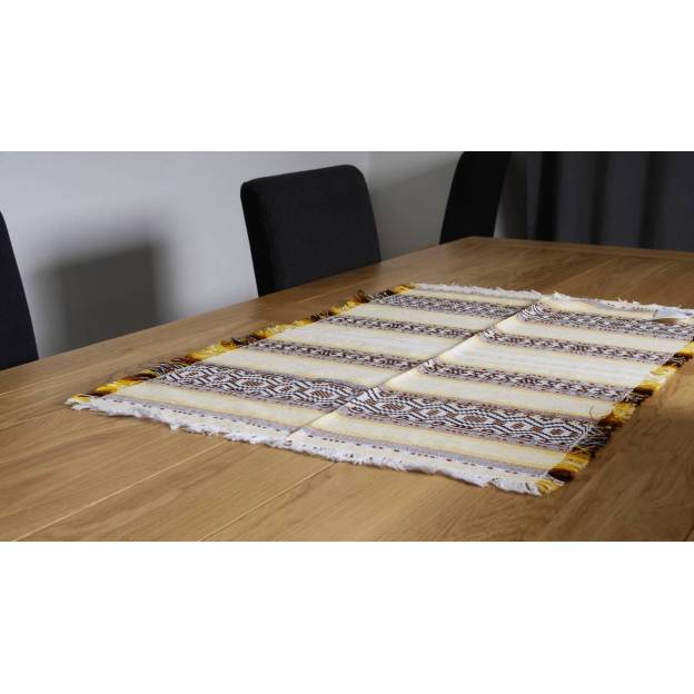 Chemin de table tissé main - 93x55 cm