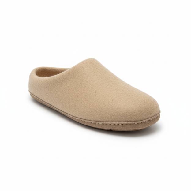 Chaussons en Feutre Naturel - Adulte - Beige