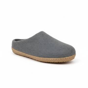 Chaussons en Feutre Naturel - Adulte - Gris