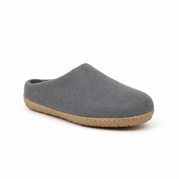 Chaussons en Feutre Naturel - Adulte - Gris