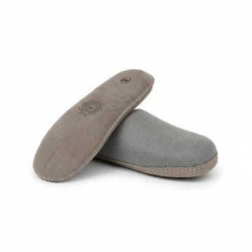Chaussons en Feutre Naturel - Adulte - Gris