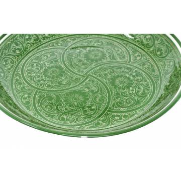 lot de 2 - Assiettes céramiques peintes - Rishtan - Vertes