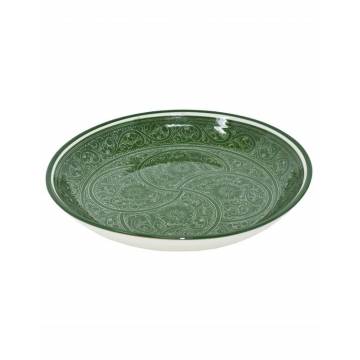 lot de 2 - Assiettes céramiques peintes - Rishtan - Vertes
