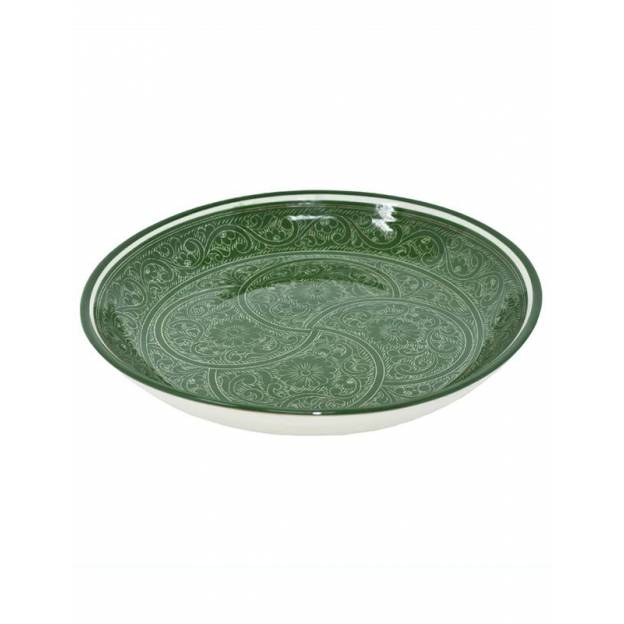 lot de 2 - Assiettes céramiques peintes - Rishtan - Vertes