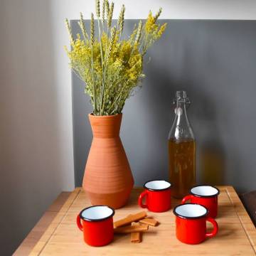 copy of Enamelled Metal Mug - Red - 250 ml