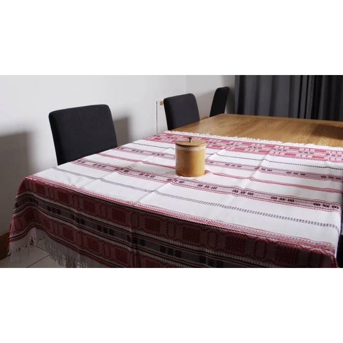 Nappe tissée main - 130x134 cm