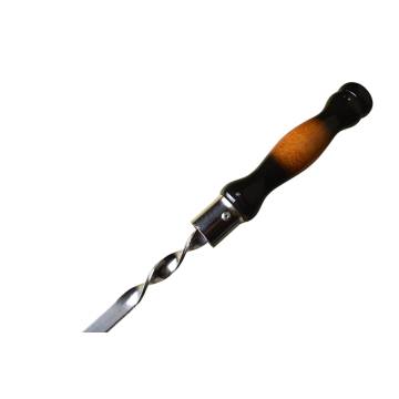 Stainless Steel Skewer with Wooden Handle - Length 40 cm