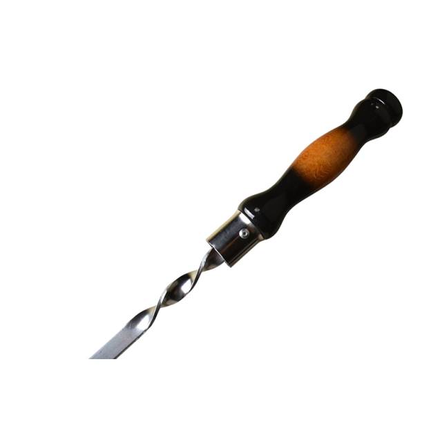 Stainless Steel Skewer with Wooden Handle - Length 40 cm