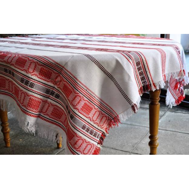 Nappe tissée main - 130x134 cm