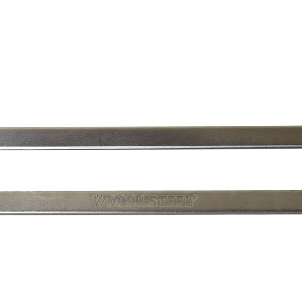 6 Brochettes en inox avec manche en bois - Longueur 40 cm