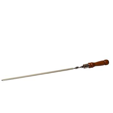 Brochette en inox avec manche en bois - Longueur 40 cm