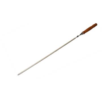 Brochette en inox avec manche en bois - Longueur 53 cm
