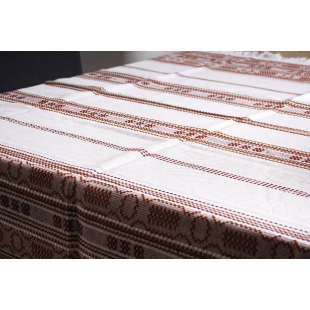 Hand-woven tablecloth - 130x134 cm