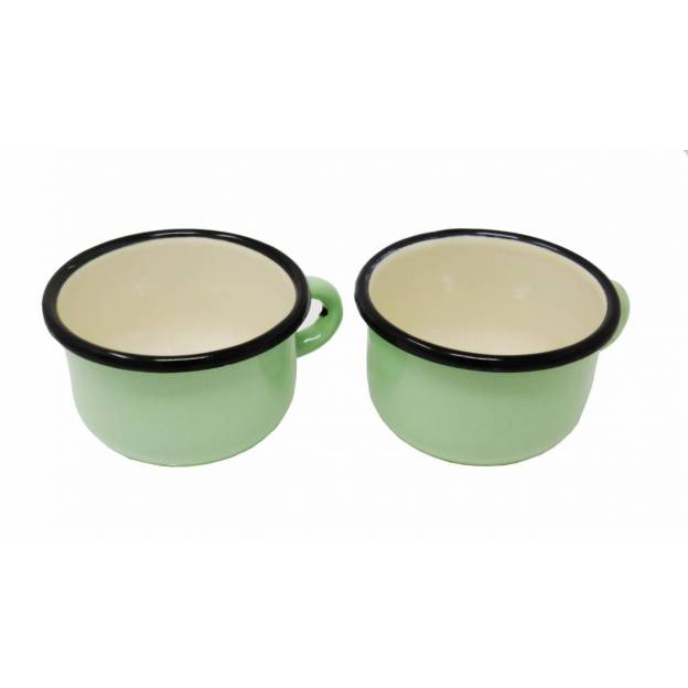 Tasse en métal émaillé - 250 ml - Vert Pastel