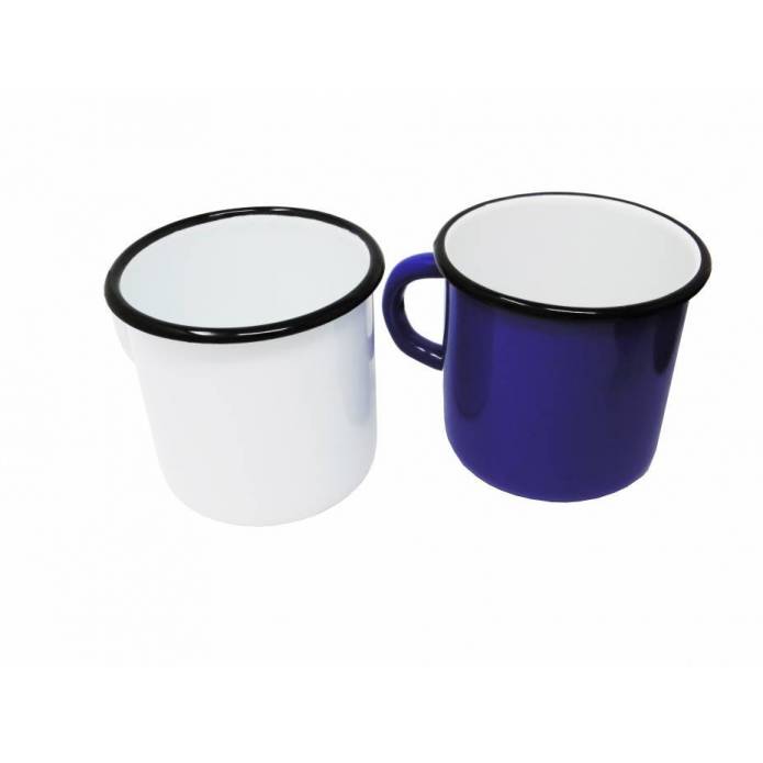 Mug Bleu - Métal émaillé - 400 ml