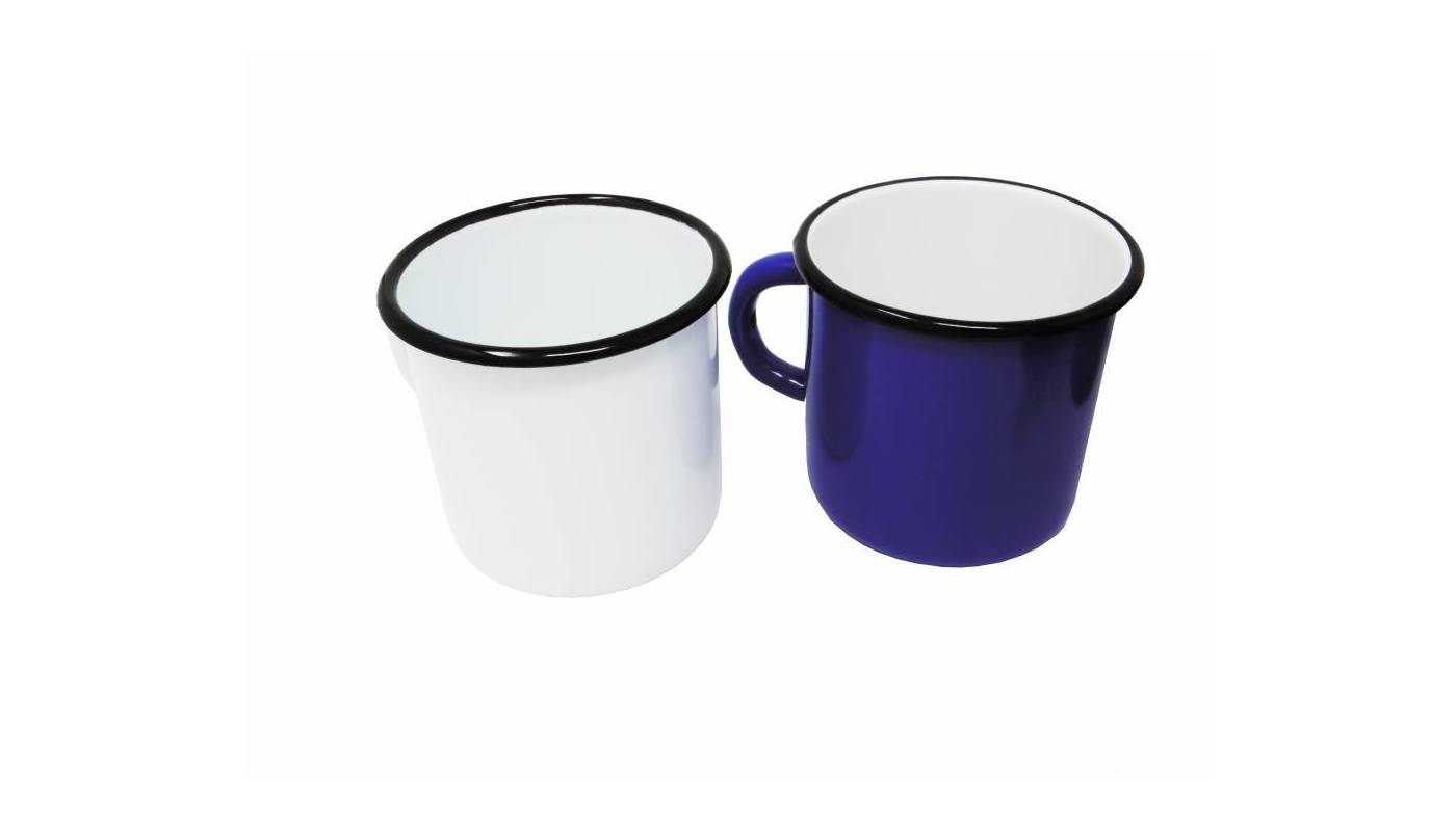 Mug Bleu - Métal émaillé - 400 ml