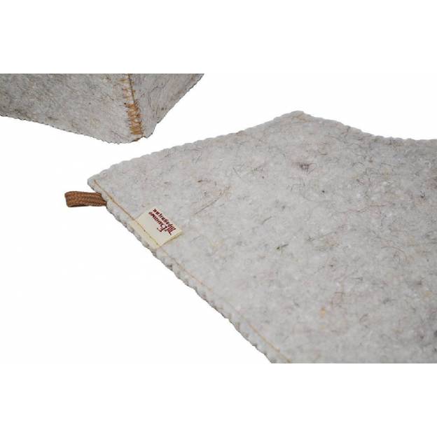 Ensemble pour sauna - 2 accessoires - Ecru