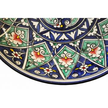 Assiette céramique peinte - Rishtan - Ø 24.5 cm - Mix