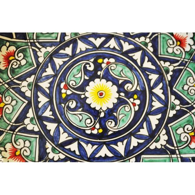 Assiette céramique peinte - Rishtan - Ø 24.5 cm - Mix