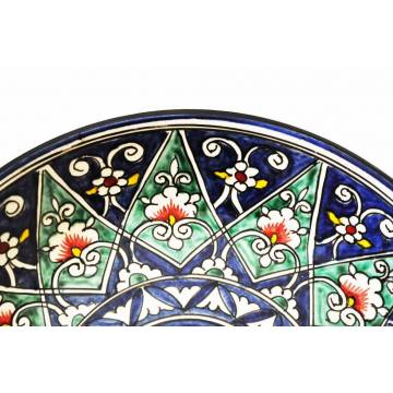 Assiette céramique peinte - Rishtan - Ø 24.5 cm - Mix