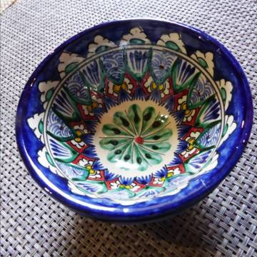 Petit bol en céramique peint - Rishtan - Ø 11,5 cm - Bleu