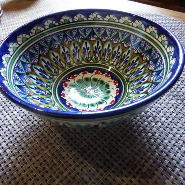Bol en céramique peint - Rishtan - Ø 15 cm - Bleu