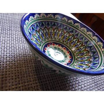 Bol en céramique peint - Rishtan - Ø 15 cm - Bleu