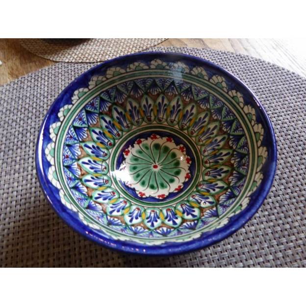Bol en céramique peint - Rishtan - Ø 15 cm - Bleu