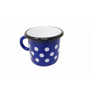 Mug Bleu à Pois - Métal émaillé - 400 ml