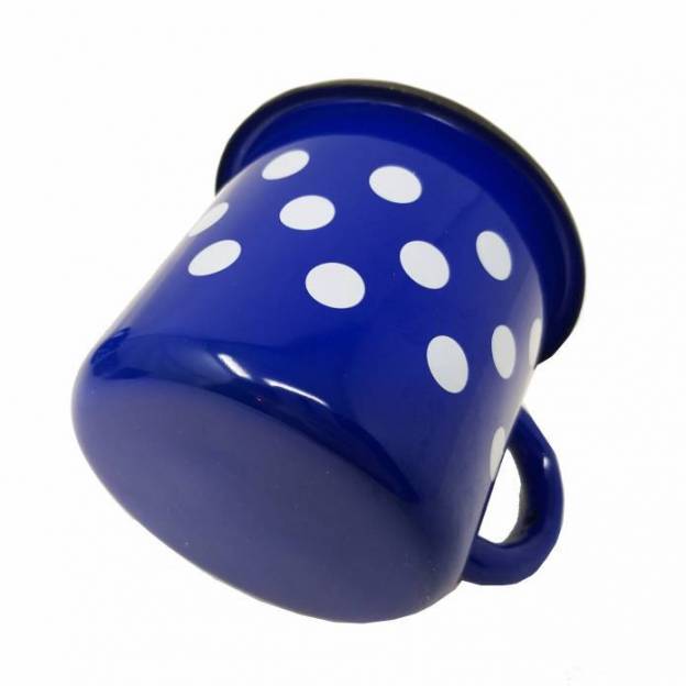 Mug Bleu à Pois - Métal émaillé - 400 ml