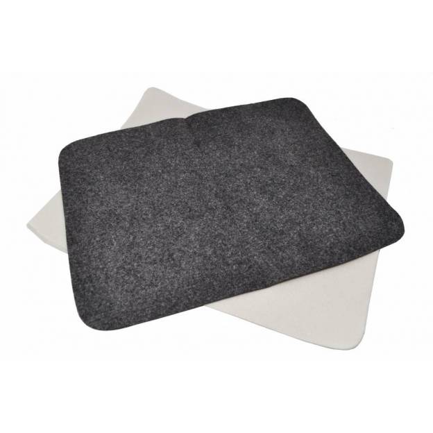 Tapis pour sauna - 40 x 30 cm - Feutre - Noir