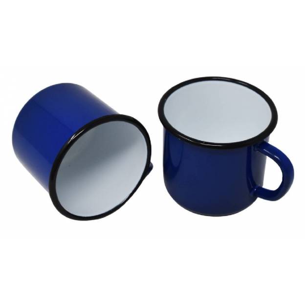 Mug Bleu - Métal émaillé - 250 ml